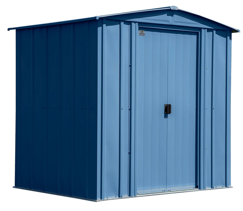 Classic Galvanized Steel Storage Shed, Blue Grey, 6-ft x 5-ft B3026