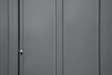 Classic Galvanized Steel Storage Shed, Charcoal, 10-ft x 12-ft