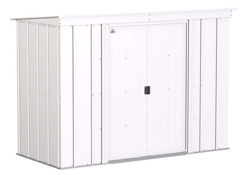 Classic Galvanized Steel Storage Shed, Flute Grey, 8-ft x 4-ft Z9895