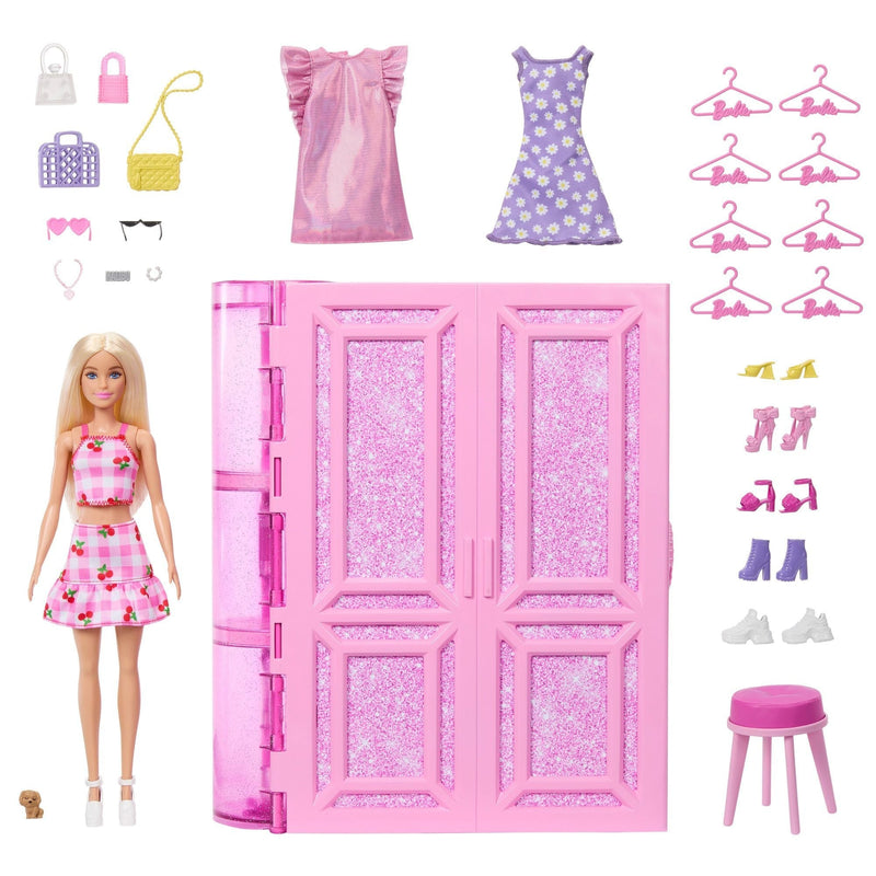 Dream Closet Toy Playset with Series 3.0 Fashion Doll and 25+ Accessories W0633
