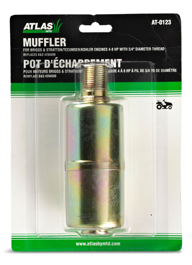 Lawn Mower 4-8 HP Engine Muffler, For Engines with 3/4" Thread H8765