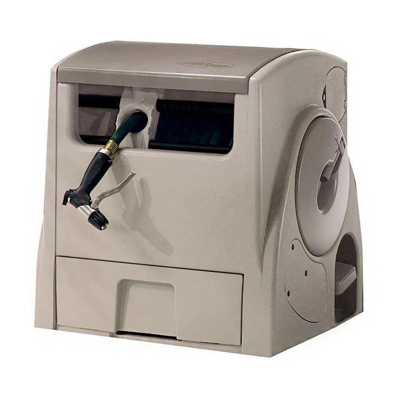 Powerwind Auto Power Rewind Hose Reel, Light Taupe K7759