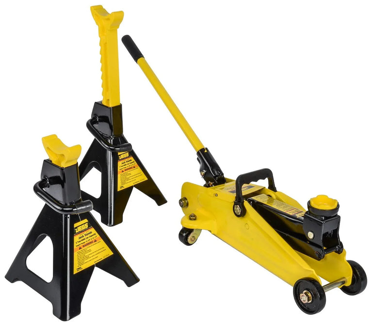 Hydraulic Utility Floor Jack & Stands Heavy Gauge Steel Frames I6555