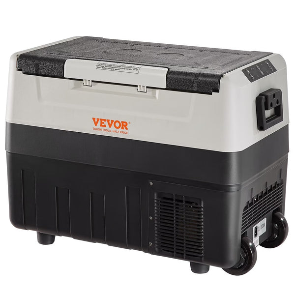 VEVOR Car Refrigerator 48Qt, Dual Zone Car Fridge Freezer12/24V DC 110-240V AC Electric Compressor Cooler for Truck Vehicle RV Z4573