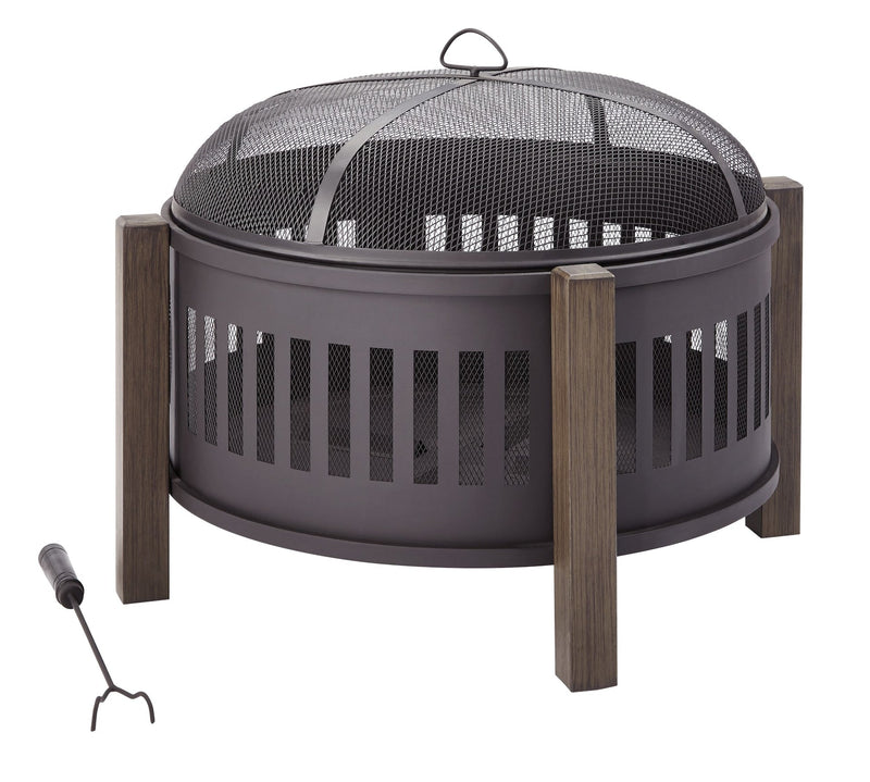 Campobello Round Wood Burning Outdoor Fire Bowl/Fire Pit, 31 x 24-in Y6846