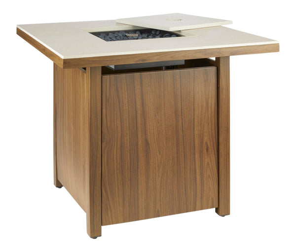 Clarke LP Gas Outdoor Fire Table, 40,000 BTUs, 30-in, Brown U8279