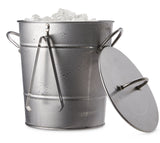 Ice Bucket and Scoop, Stainless Steel with Insulated Liner, Silver, 9.06-in