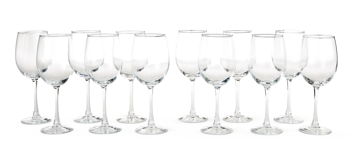 Lead-Free Stemmed Wine Glass Set, 15.5-oz, 12-pk