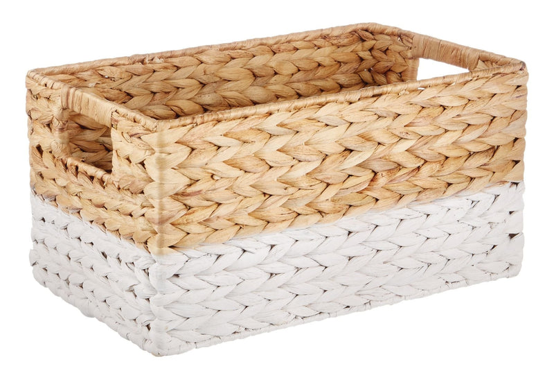 Lucy Rectangular Woven Natural Material Storage Basket, 13 x 8.6 x 7-in Z3040