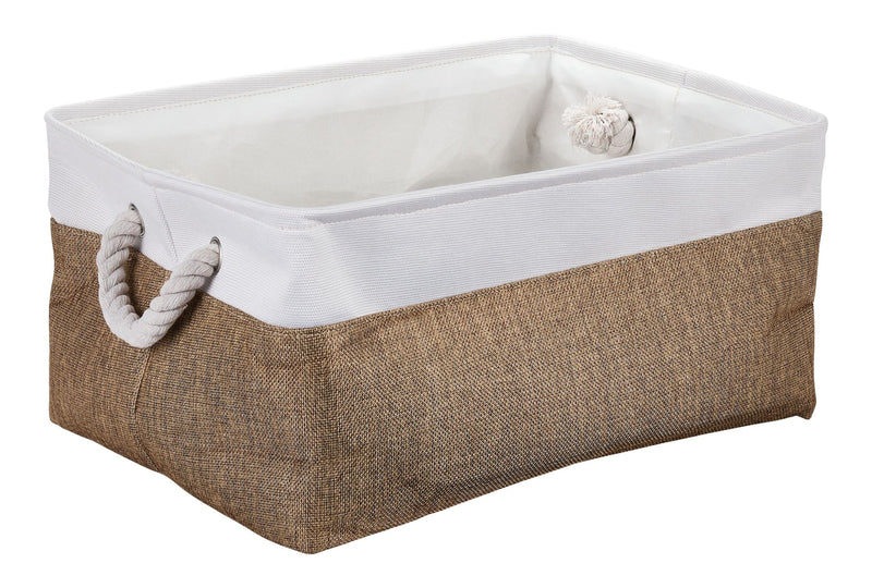 Olivia Two-Toned Fabric Square Storage Basket G5152