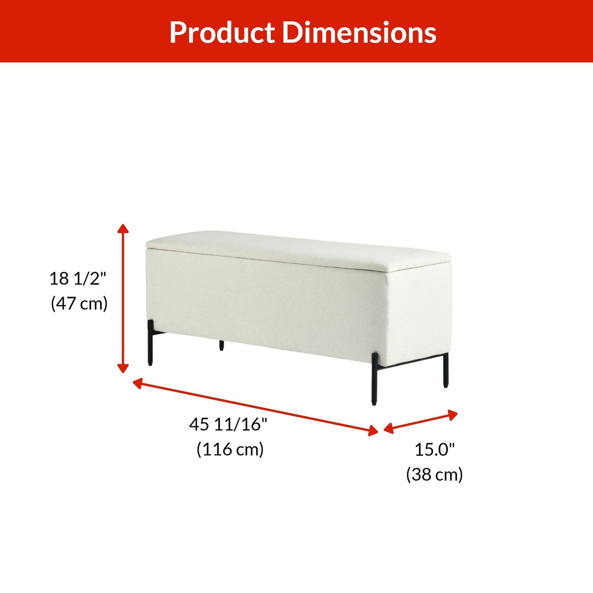 Picton Storage Bench, White