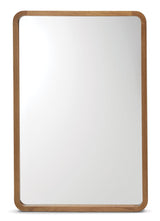 Springside Pearwood Rectangular Wall Mirror, Brown, 24 x 36-in