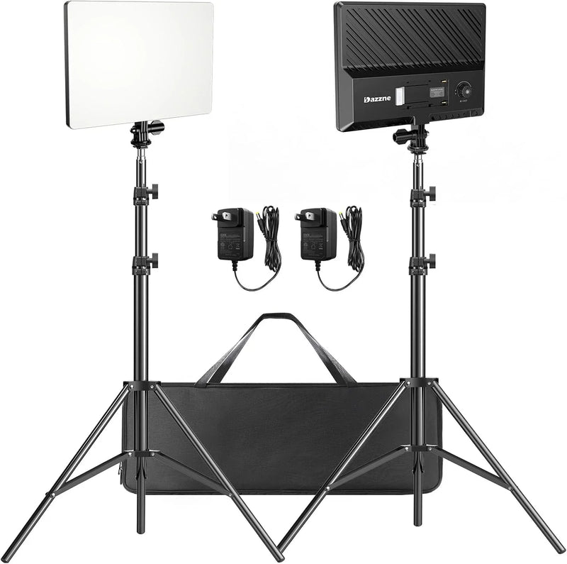 D50 LED Video Light Panel Lights 15.4", 2 Packs 45W 3000K-8000K Bi-Color Dimmable Photography Lighting, CRI 96 Videography Lighting for Video Shooting/Gaming/Live Stream/Studio/Film U6165