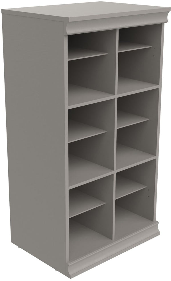 Modular Adjustable Divided Storage Shelves/Unit, Taupe A8182
