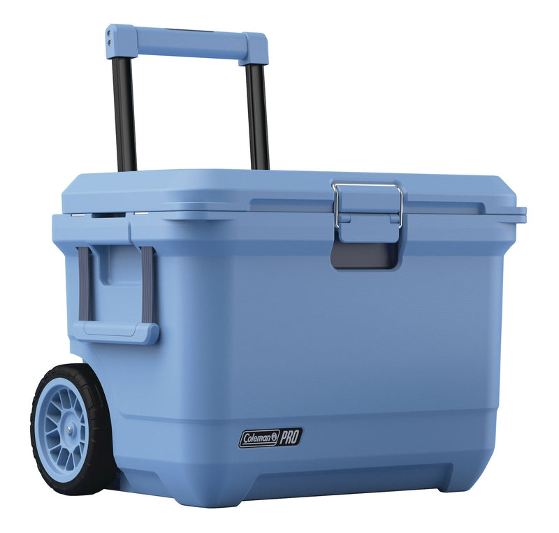 Pro Wheeled Hard Cooler, Blue, 55 QT D0698