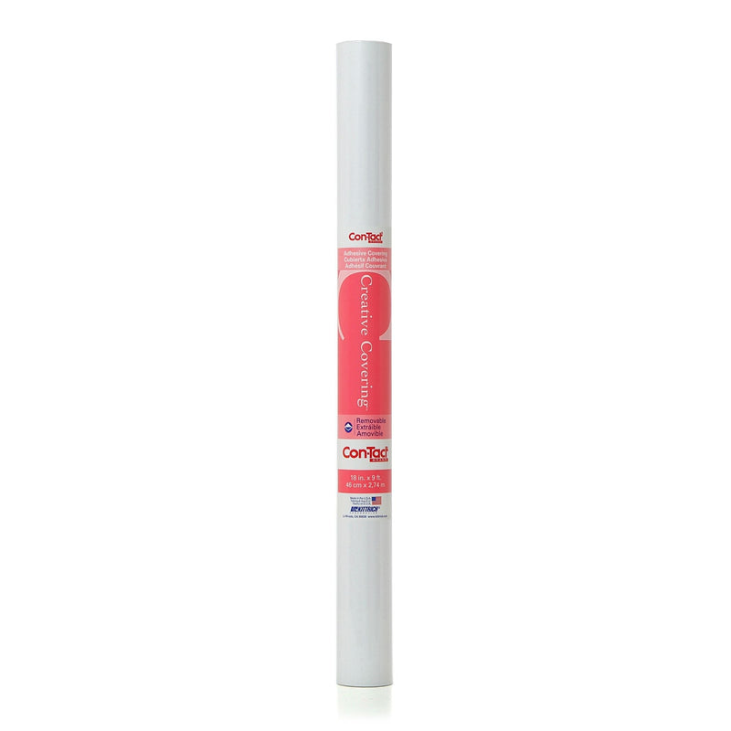 Con-Tact Creative Covering Removable Adhesive Shelf/Drawer Liner, White, 18-in x 9-ft G3678