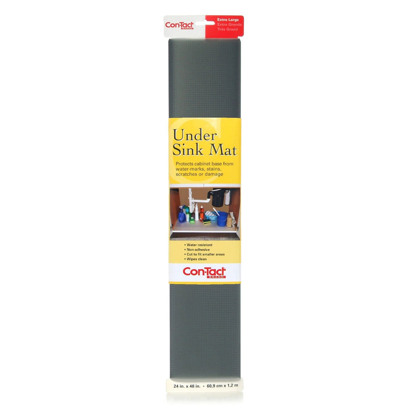 Con-Tact Under Sink Mat Non-Adhesive Water-Resistant Cabinet/Shelf Liner, Clear, 24 x 48-in R8236
