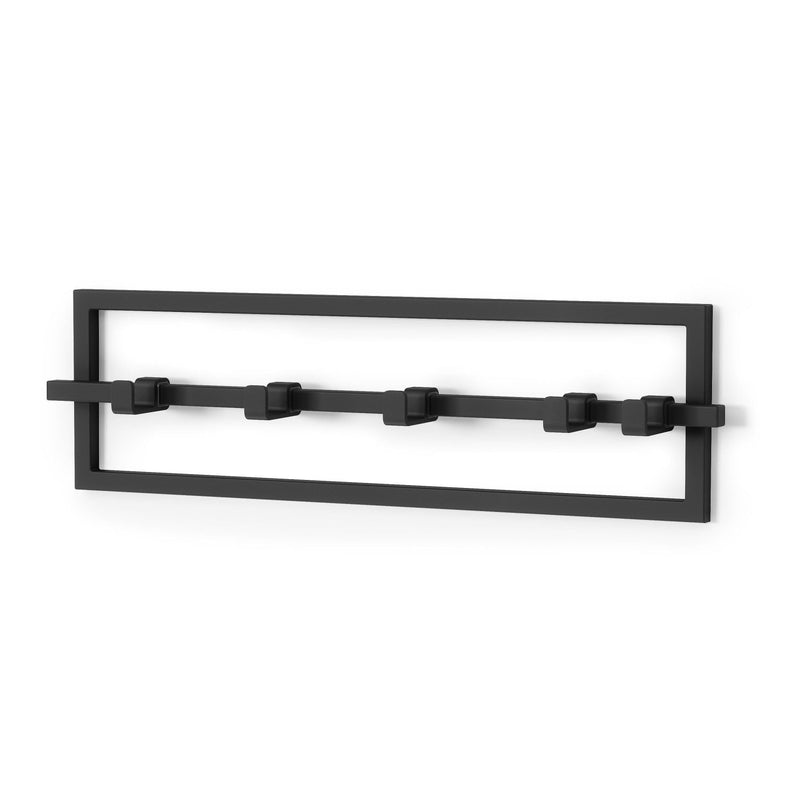 5 Hook Rack, Black L5274