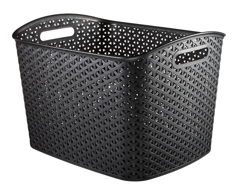 My Style Extra Large Woven Storage Basket, Black T128