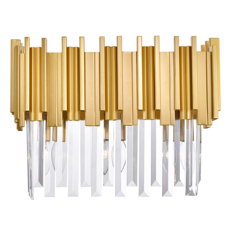 Deco 3-Light Medallion Gold Vanity Light I2488