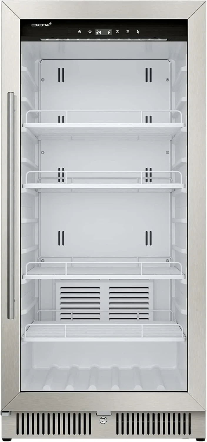 EdgeStar VBM101 22" Wide 10.1 Cu. Ft. Commercial Beverage Merchandiser – Stainless Steel, Temp Alarm, Reversible Door P7825