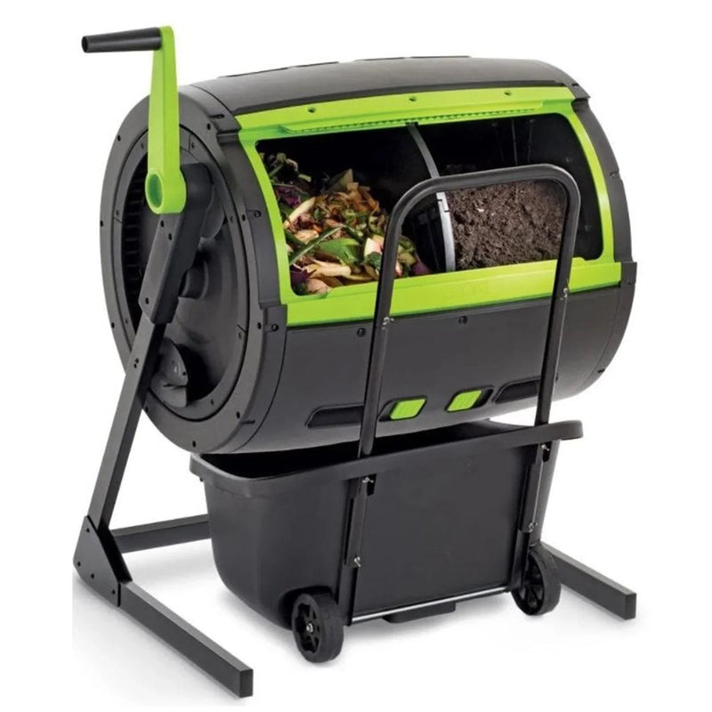 65-Gallon Compost Tumbler And Cart Combo S3614