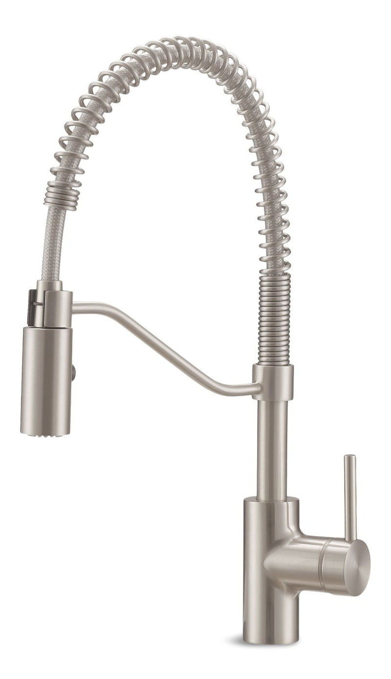 Jasper Single Handle Pull Down Kitchen Faucet, Stainless Steel B9433