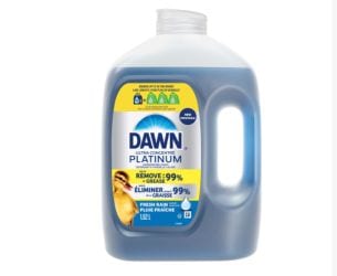 Platinum Liquid Dish Soap Detergent Refill, Fresh Rain, 1.52-L V2182