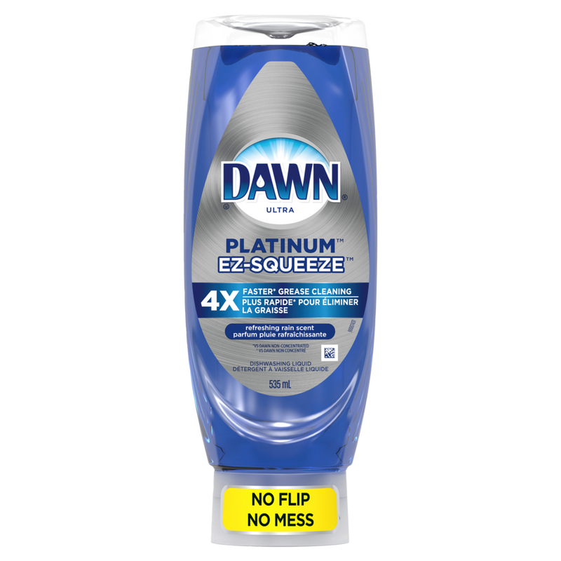 Ultra Platinum EZ-Squeeze Liquid Dish Soap, Rainshower Scent, 535-mL D2681