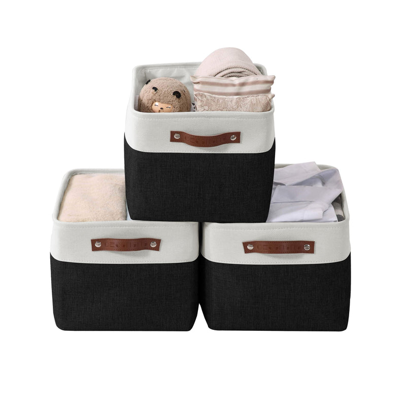 Large Soft-Sided Foldable Storage Basket, 3-pk, Black F3414