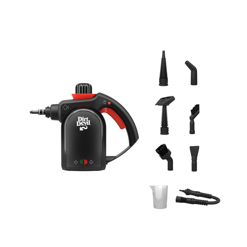 Dirt Devil Handheld Portable Steam Cleaner, Multi-surface, 7-in-1 Specialized Attachment Kit P3686