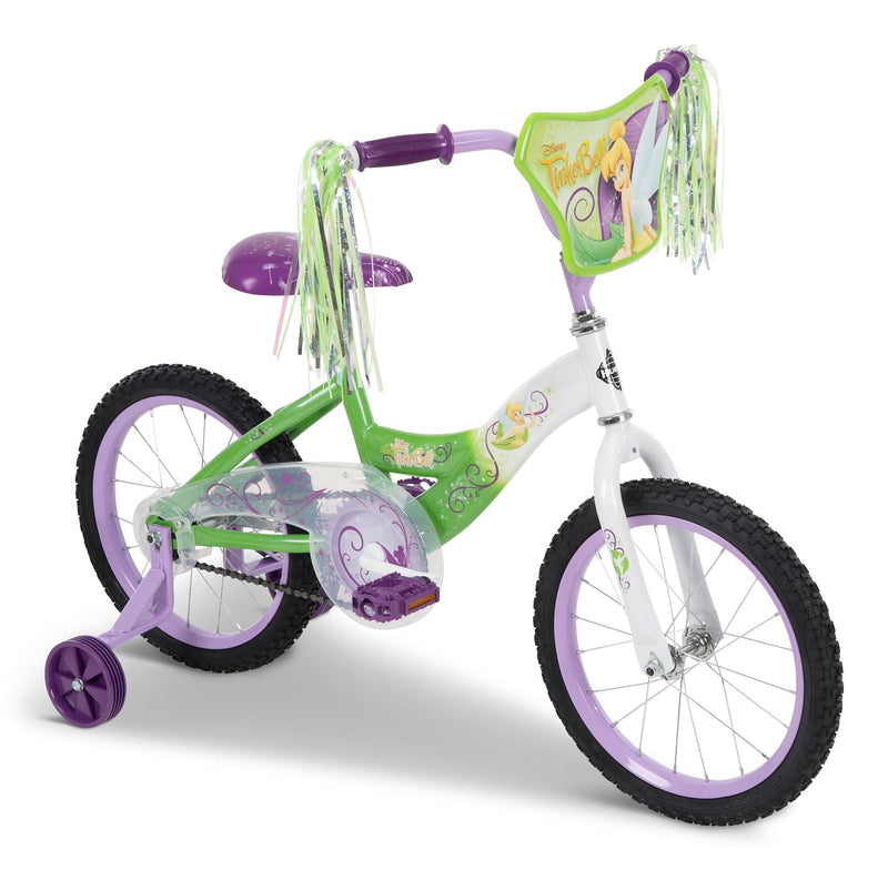 Tinkerbell Kids' Bike, 16-in Wheel, White/Green V4578