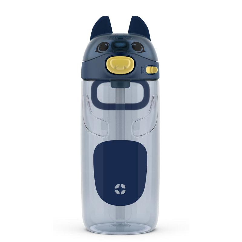 Ellies Kids' Reusable Copolyester Plastic Water Bottle, 16-oz, Assorted Colours, with Removable Straw V7840
