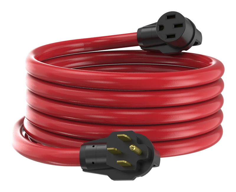 50A 25-ft Single-Outlet RV & EV Extension Cord, Red L0610