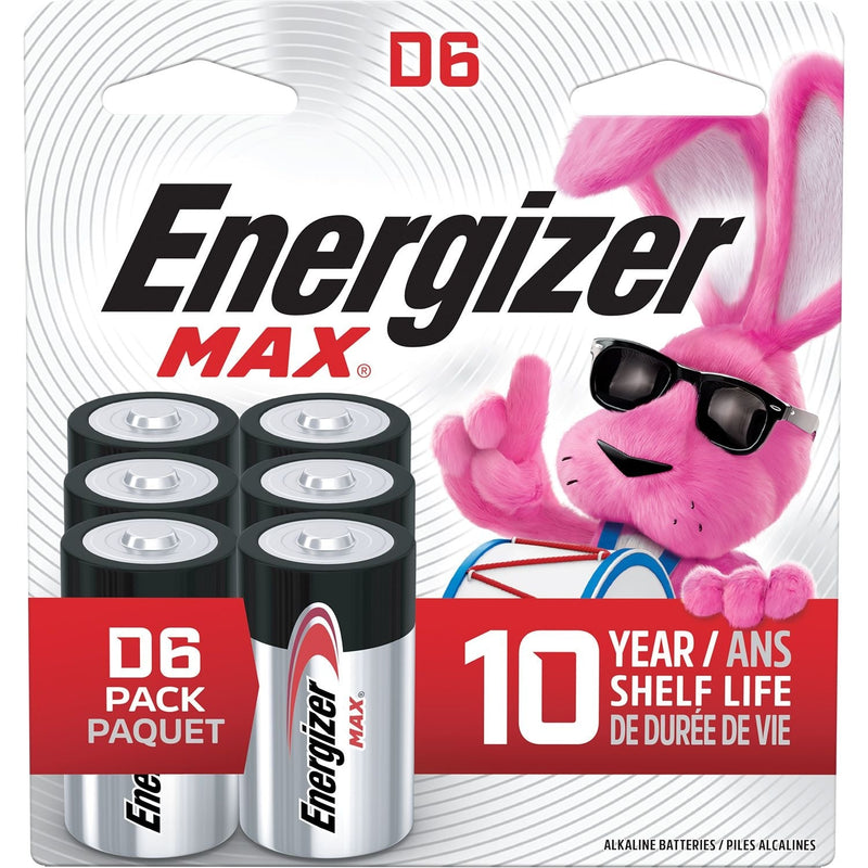 Alkaline D Battery, 6-Pack U3743