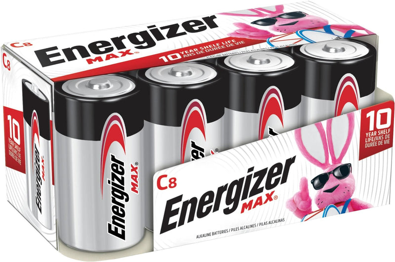 Max C Batteries, Long Lasting, All Purpose, Alkaline, 8-pk Z8206