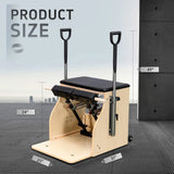 Pilates Chair, Split-Pedal Stability Combo Chair with Handles,Pilates Reformer Machine,Pilates Equipment for Home Or Studio Use