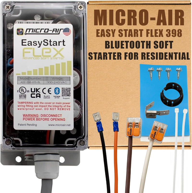 Wireless Soft Start Kit for Home Air Conditioner, RV & Commercial Use, Works with Generators, Reduces Power Surge, Efficient Start-Up - Up to 6 Tons w/Installation Kit H8750