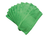 All-Purpose Machine Washable Microfibre Cloths, Green, 10-pk