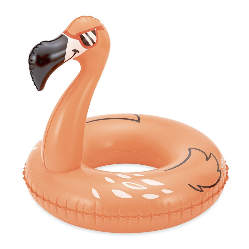 Flaming Flamingo Inflatable Pool Swim Ring/Tube, 33-in N2267