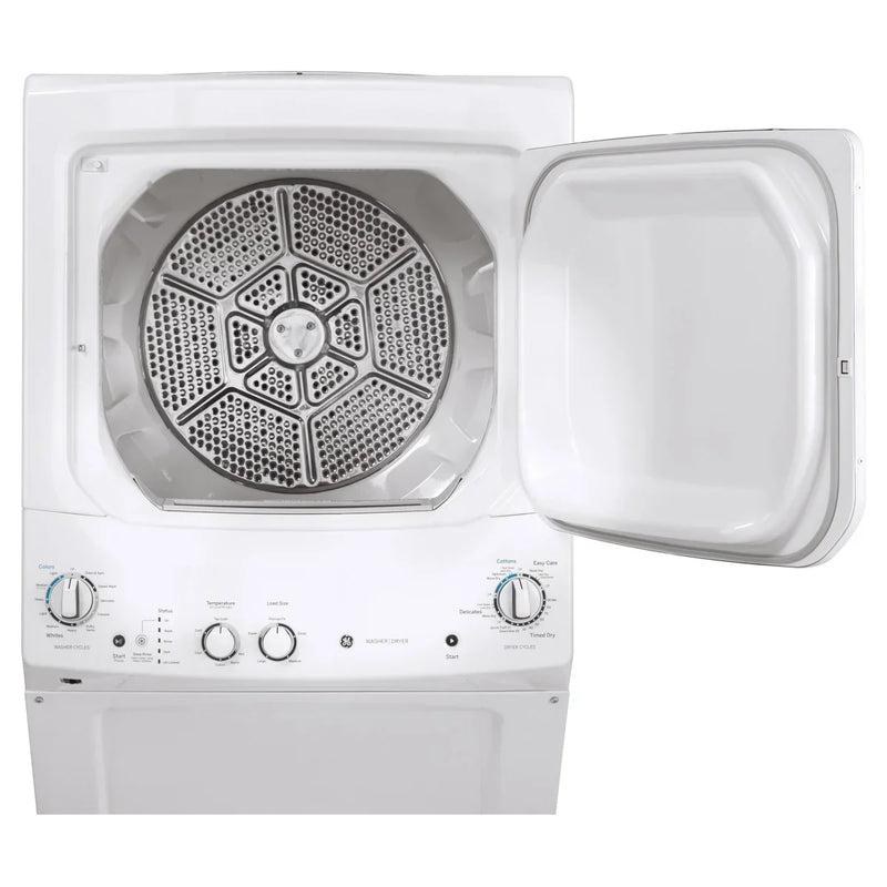 GE White 27 in. 4.4 cu. ft. Washer and 5.9 cu. ft. Dryer Laundry Centre B1602