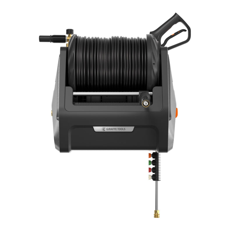 Grandfalls G30 Wall Mounted 2100 PSI 2.2 GPM Brushless Retractable Electric Pressure Washer with 100-ft Hard Hose O9739