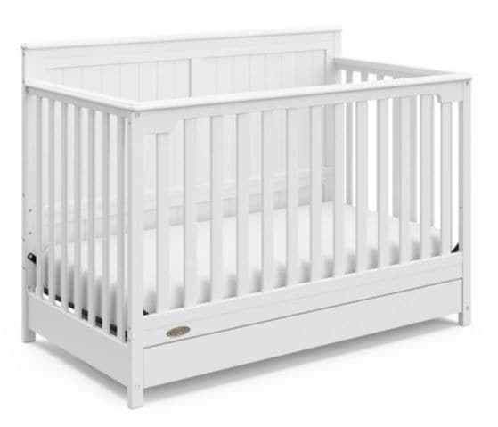 Hadley 4-in-1 Convertible Crib with Drawer, White O9806