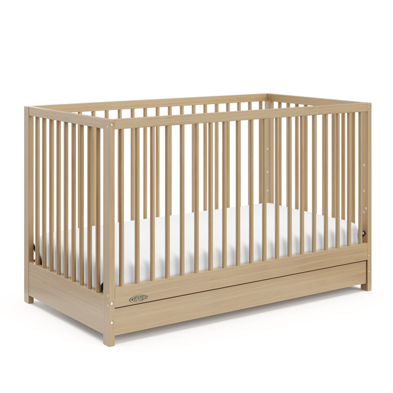 Teddi 4-in-1 Convertible Crib with Drawer, Driftwood K7996