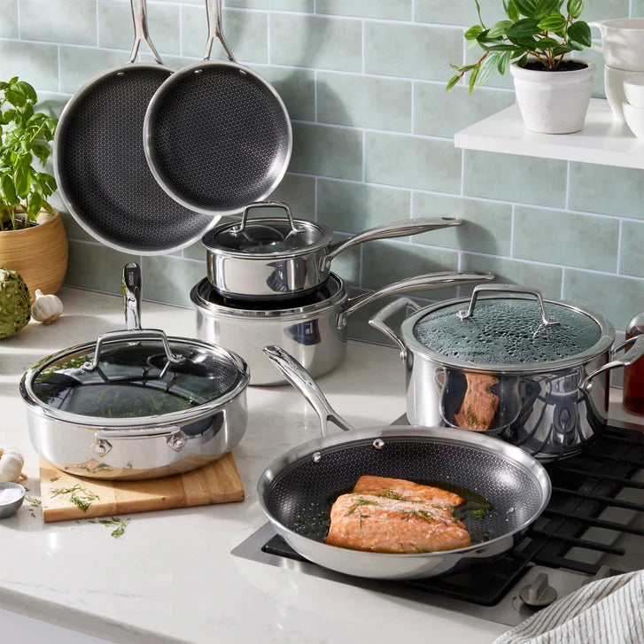 Paradigm Hybrid Ceramic Non-Stick Tri-ply Clad Cookware Set, 11-piece