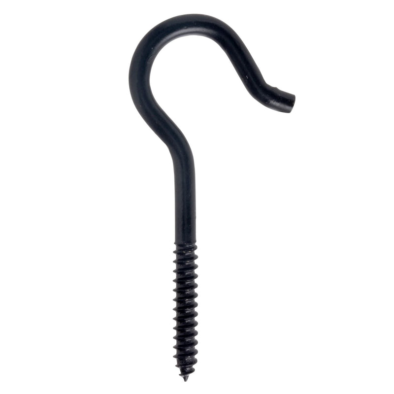Screw Hook, 0.25 x 4.25-in, Black Z9653