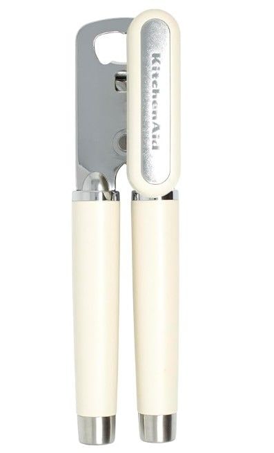 Gourmet Hard Handle Stainless Steel Can Opener, Black, Almond Cream R1924