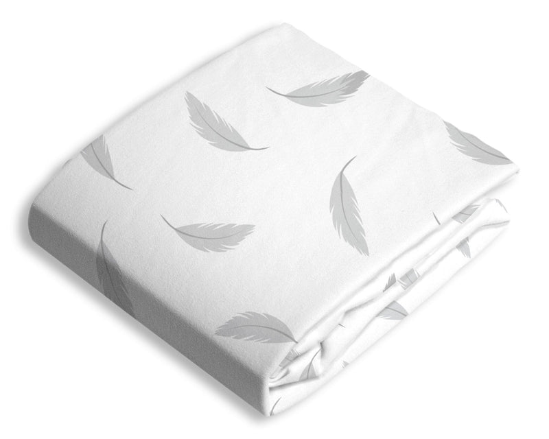 Percale Changing Pad Cover, Feathers M3836