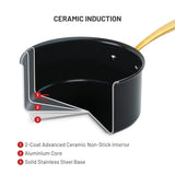 Eleganza Ceramic Pro Non-Stick Cookware Set, 11-pc