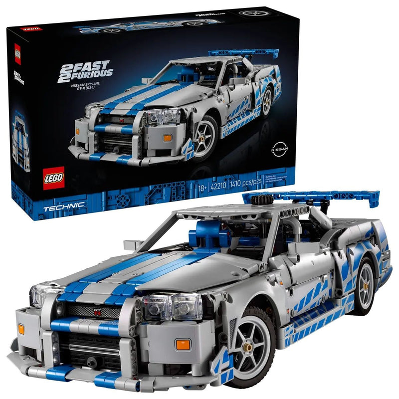 Technic 2 Fast 2 Furious Skyline GT-R (R34) Car - 42210, 1410-pcs, Ages 18+ E0437